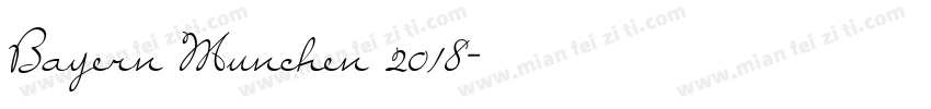 Bayern Munchen 2018字体转换